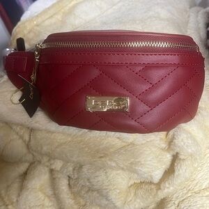 New burgundy color bebe Los Angeles funny pack